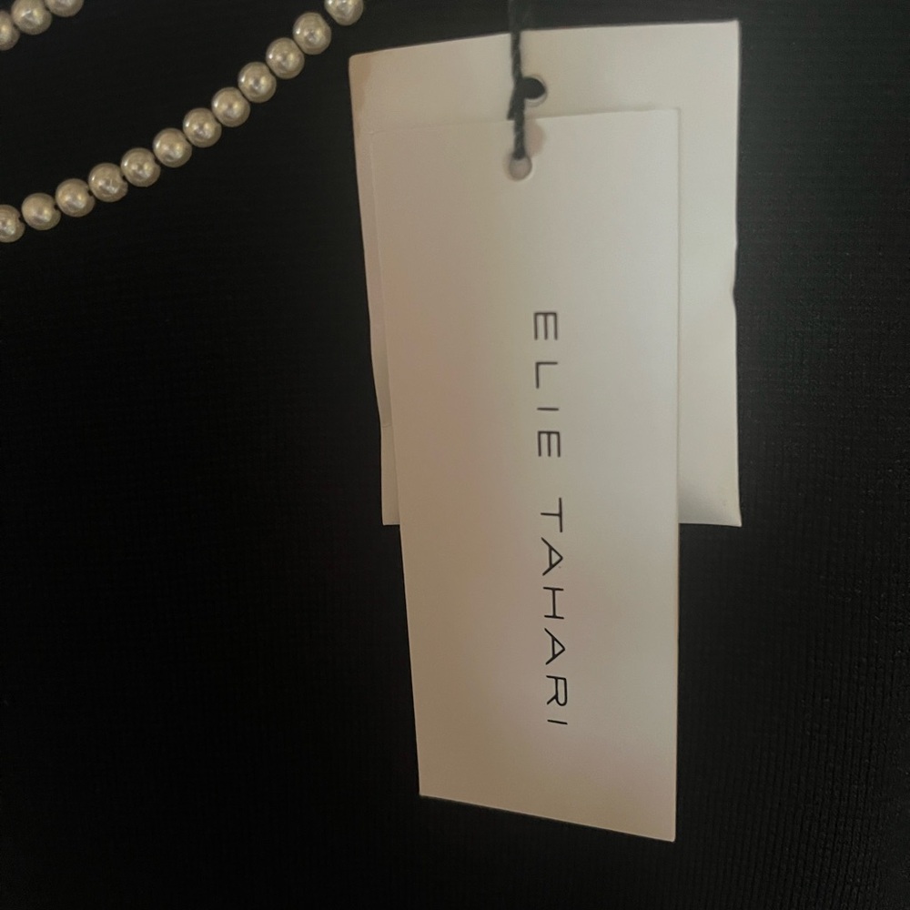 Elie Tahari Leona pearl embellished sweater dress - Picture 7 of 10